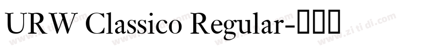 URW Classico Regular字体转换